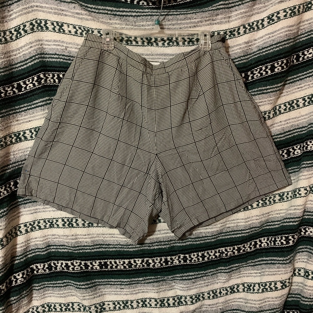 Vintage Liz Claiborne Gingham Side Zip Golf Shorts